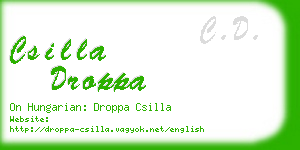 csilla droppa business card